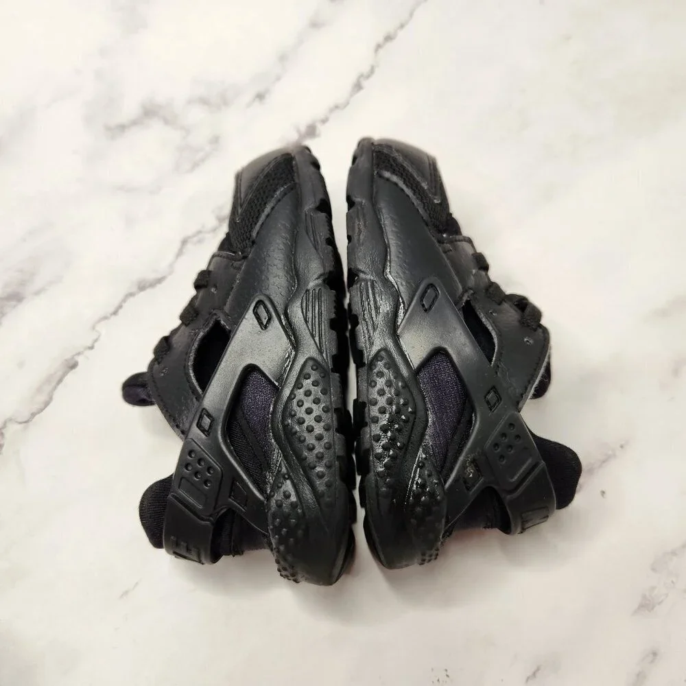 Nike Huarache Run Triple Black Sneakers Shoes Infant Todder Boys 7 704950-016